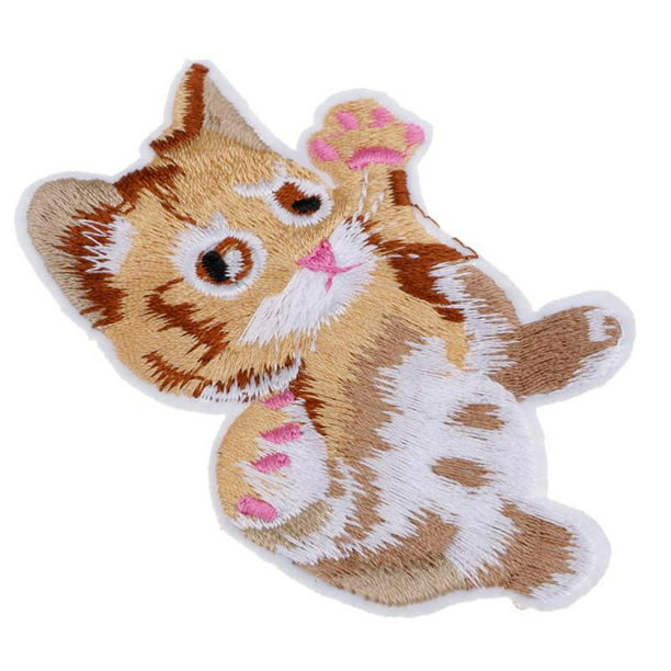 Lovely Cat Animal Sew Iron On Patch Bag Clothes Applique DIY Crafts Embroidered